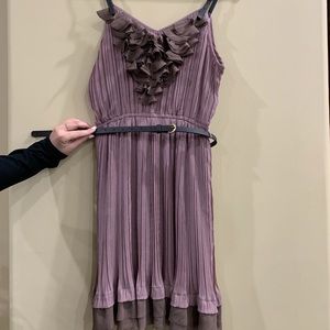 Dark violet dress with belt, Size M, adorable fit!